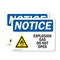 Signmission Explosive Gas Do Not Open OSHA Notice Sign, Plastic, 10in W x 7in L, 2PK OS-2PACK-NS-P-710-L-12275 - alternate 1